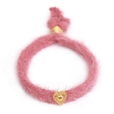 Fluffy raspberry bracelet